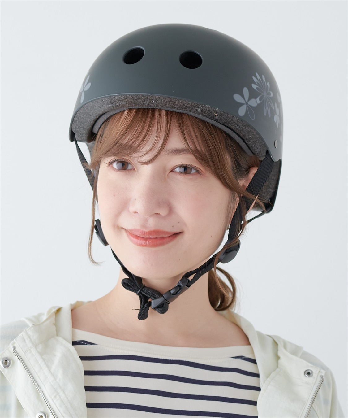 HATMIKKE 【MEET】ハードシェル フラワーイラスト SG規格 自転車ヘルメット_sub_7