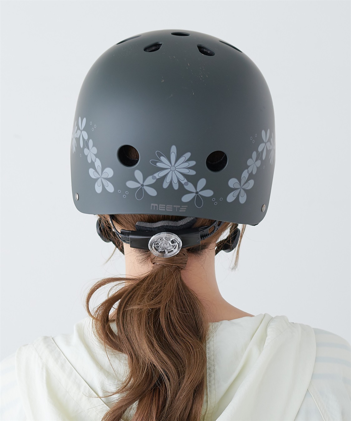 HATMIKKE 【MEET】ハードシェル フラワーイラスト SG規格 自転車ヘルメット_sub_9