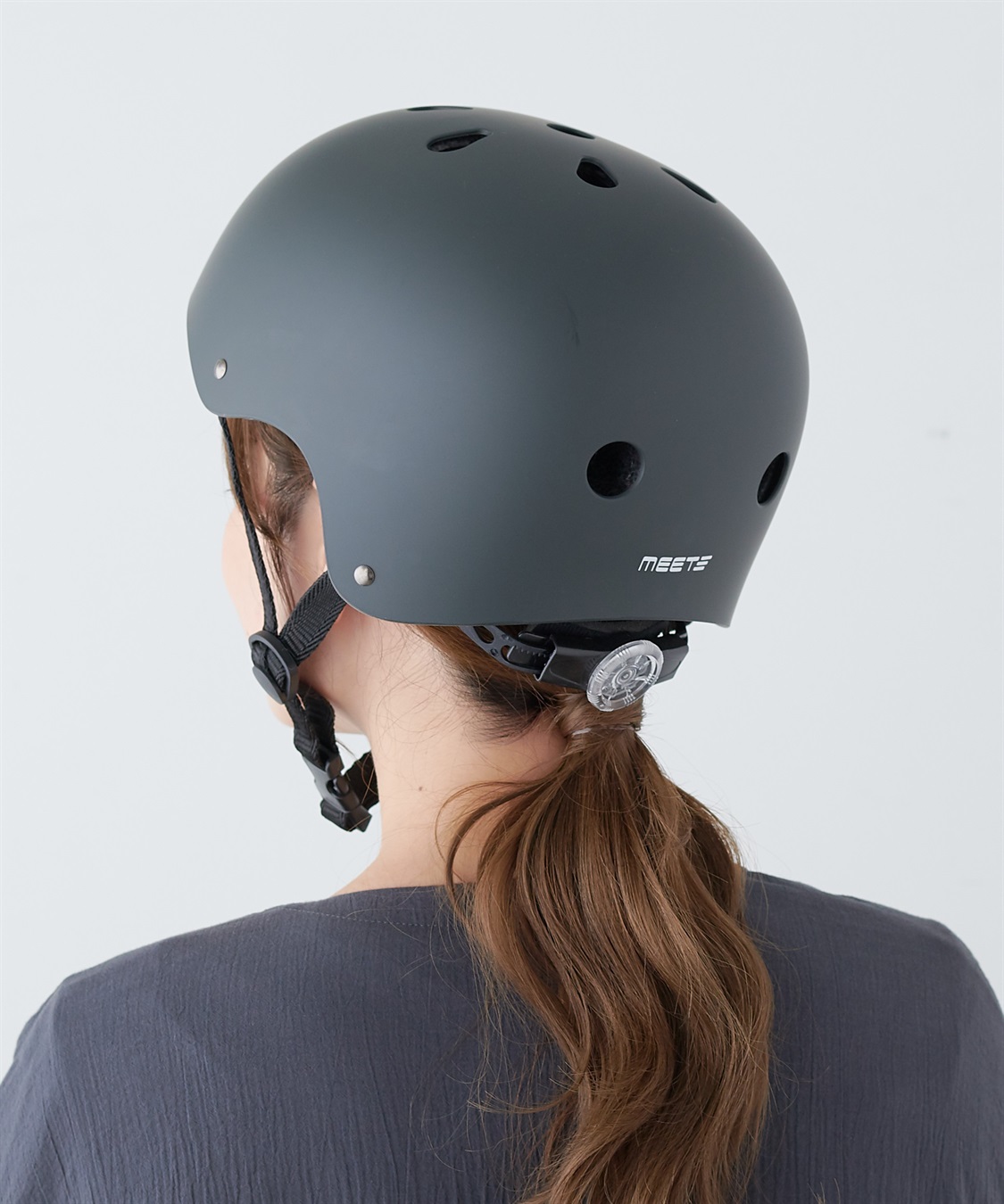 HATMIKKE 【MEET】ハードシェル 無地 SG規格 自転車ヘルメット_sub_2