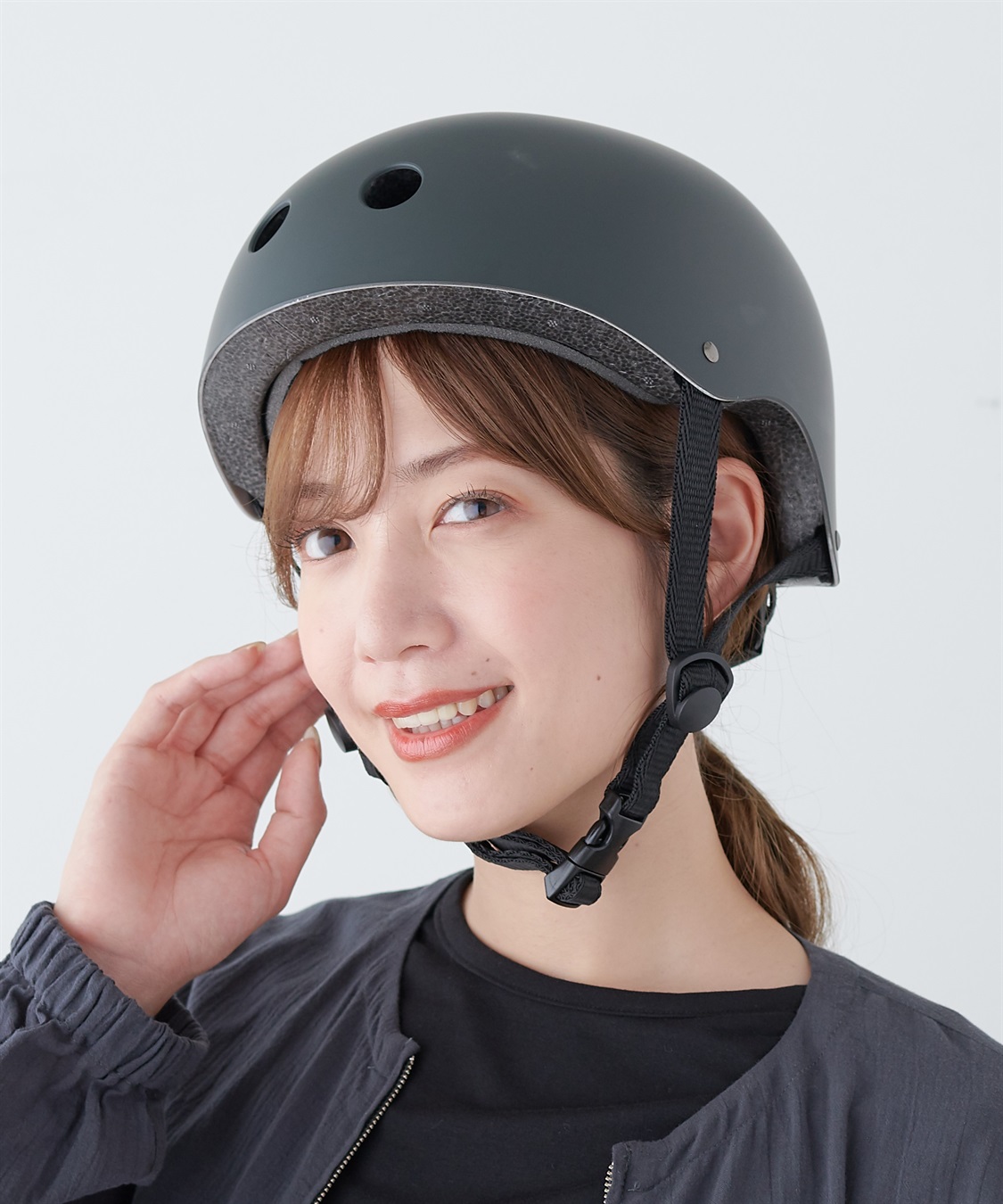 HATMIKKE 【MEET】ハードシェル 無地 SG規格 自転車ヘルメット_sub_3