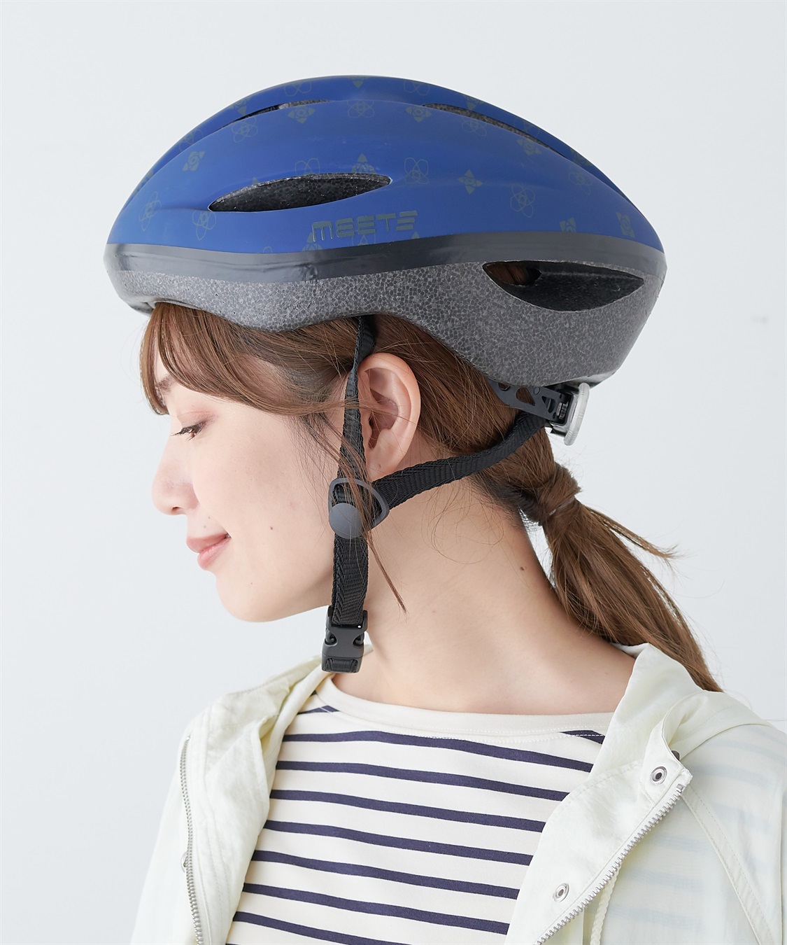 HATMIKKE 【MEET】軽量ヘルメット モノグラム柄 SG規格 自転車ヘルメット_sub_7