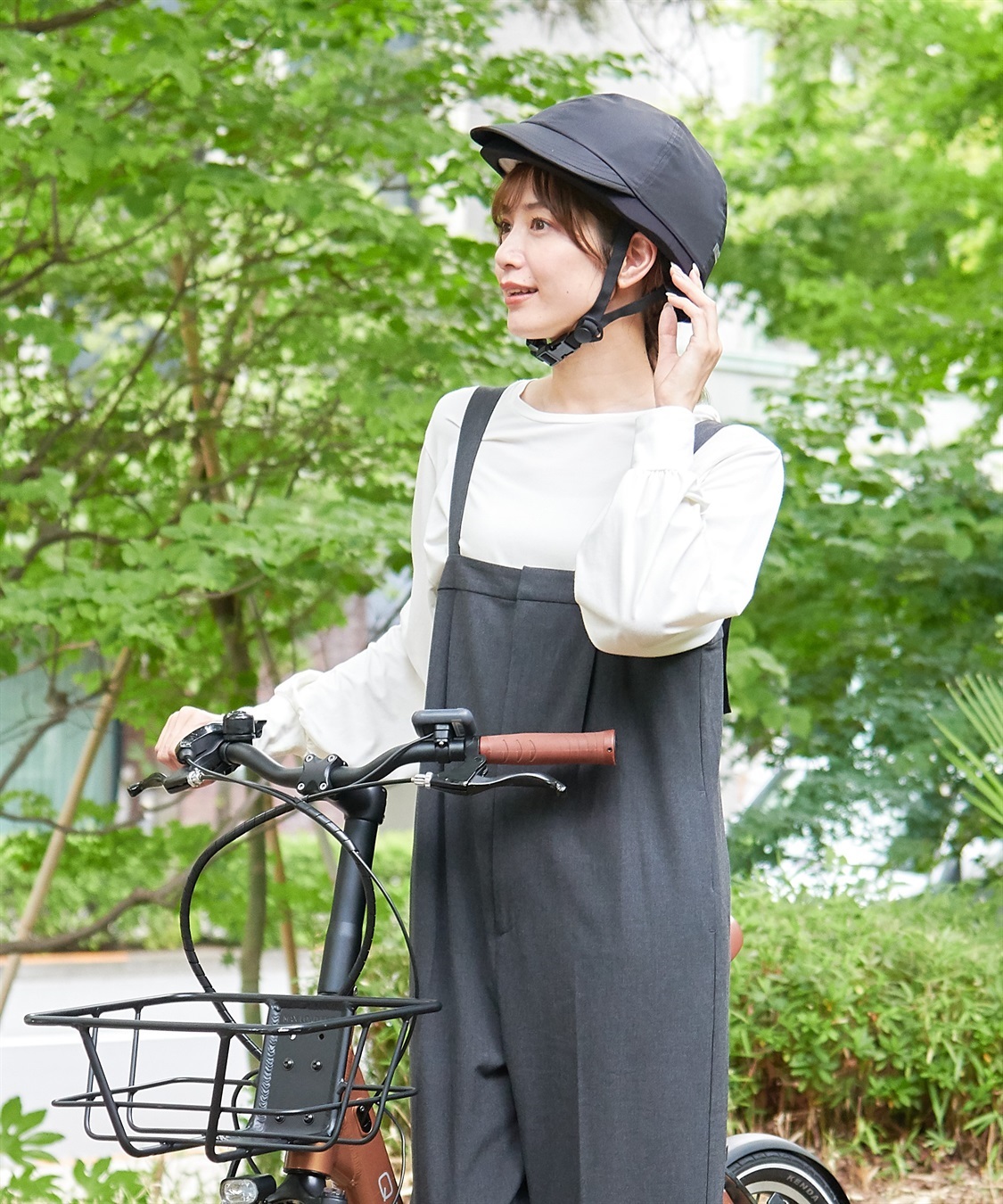 MEET】帽子見えカバー付き SG規格 自転車ヘルメット HATMIKKE｜クロス