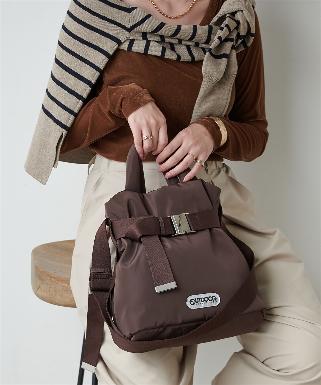 OUTDOOR PRODUCTS　2wayベルトバッグ OUTDOOR PRODUCTS(アウトドアプロダクツ)2WAYベルトトートバッグ