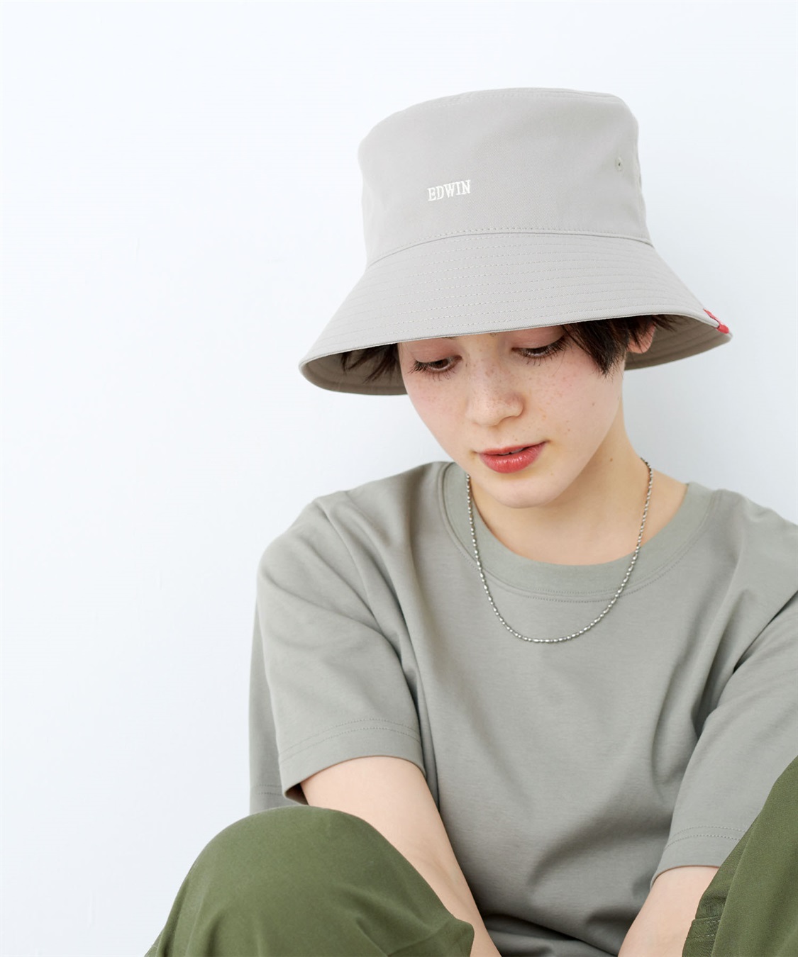 Life Style by cross marche 【EDWIN / エドウィン】ロゴ刺繍ツイルバケットハット【HATMIKKE / ハットミッケ】_sub_3