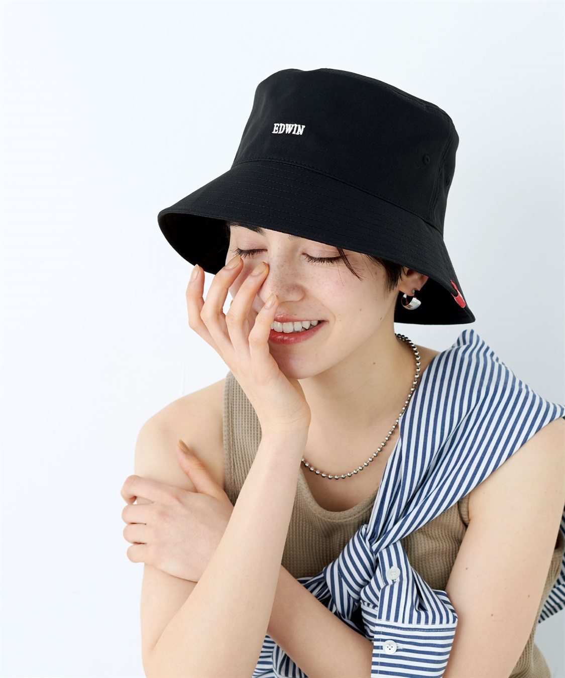 Life Style by cross marche 【EDWIN / エドウィン】ロゴ刺繍ツイルバケットハット【HATMIKKE / ハットミッケ】_sub_7