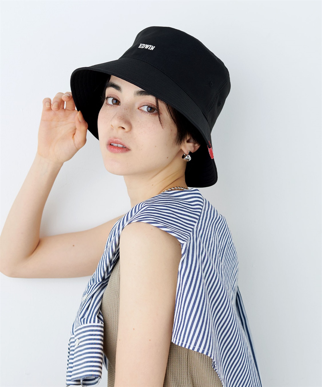 Life Style by cross marche 【EDWIN / エドウィン】ロゴ刺繍ツイルバケットハット【HATMIKKE / ハットミッケ】_sub_8