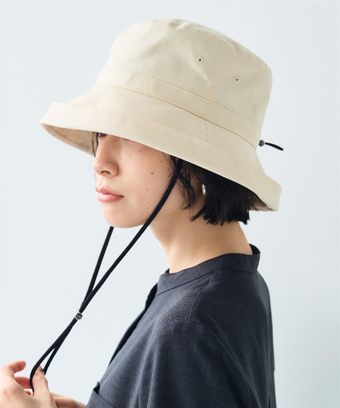 CROSS FUNCTION 《UPF50+》エブ楽 綿麻エッジアップクロッシェハット_sub_2