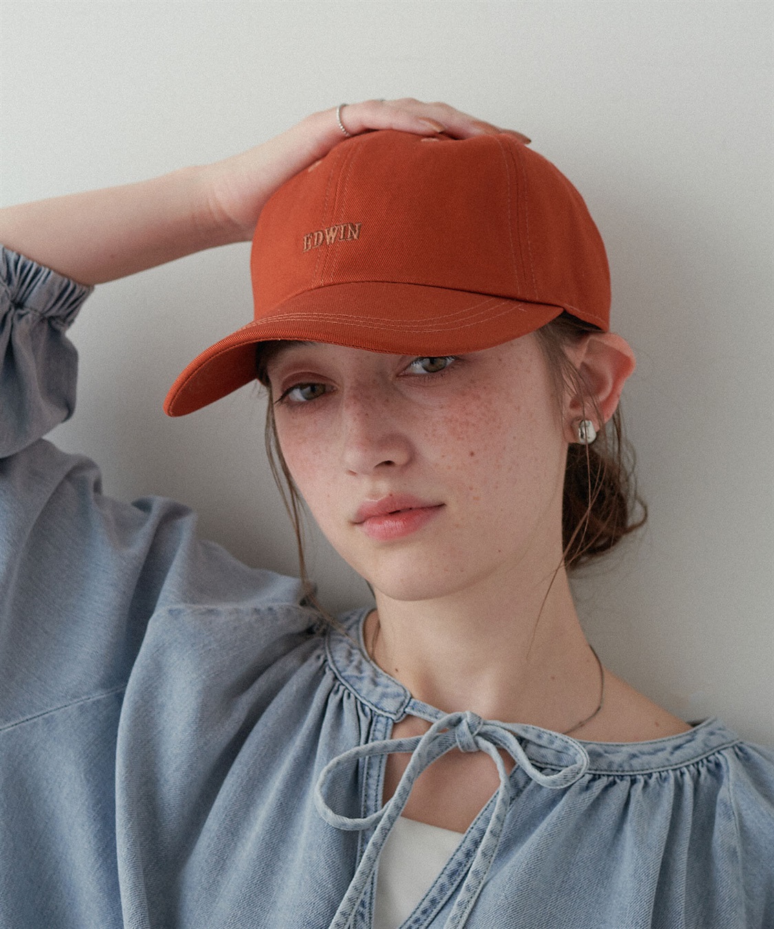 HATMIKKE 【EDWIN/エドウィン】配色ロゴ刺しゅうキャップ_sub_5