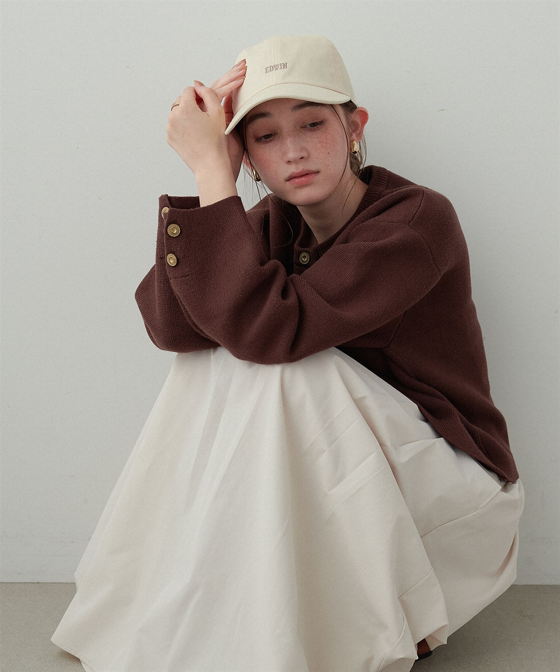 HATMIKKE 【EDWIN/エドウィン】配色ロゴ刺しゅうキャップ_sub_14