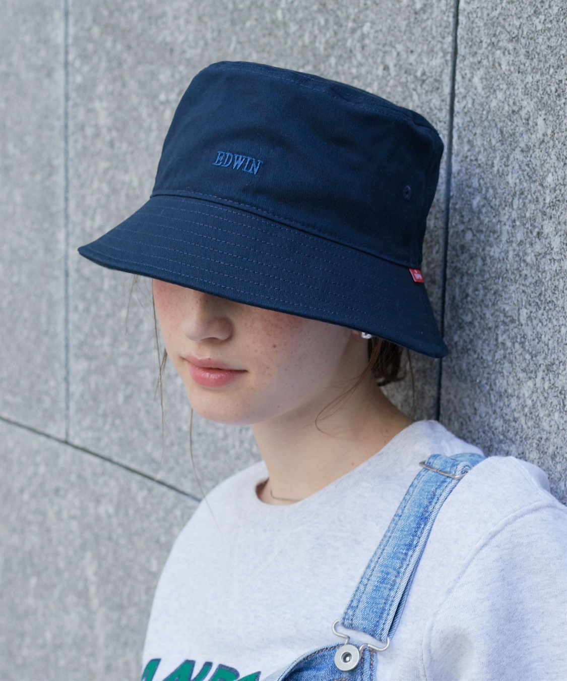 HATMIKKE 【EDWIN/エドウィン】配色ロゴ刺しゅうバケットハット_sub_1