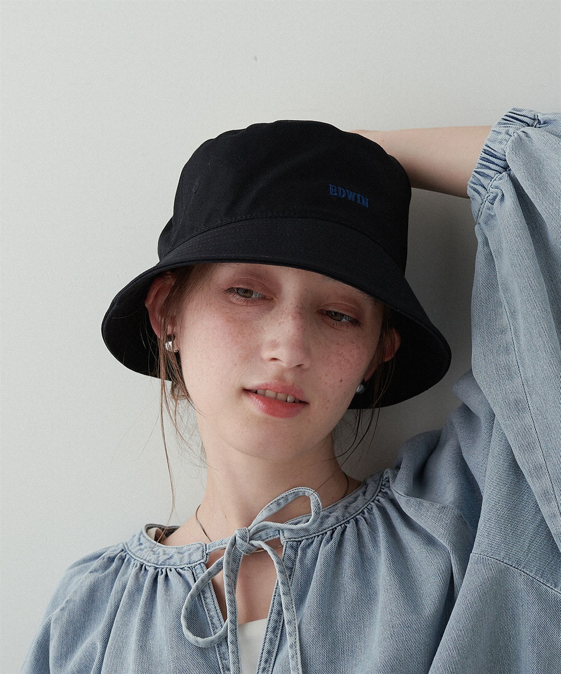 HATMIKKE 【EDWIN/エドウィン】配色ロゴ刺しゅうバケットハット_sub_2
