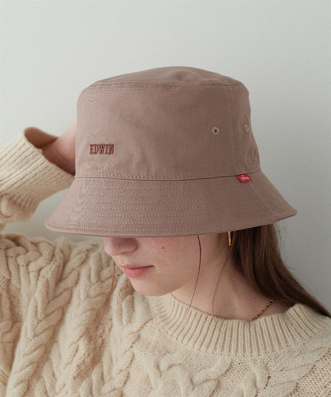 HATMIKKE 【EDWIN/エドウィン】配色ロゴ刺しゅうバケットハット_sub_4