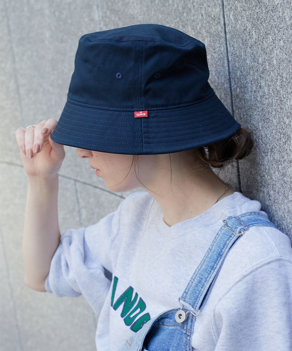 HATMIKKE 【EDWIN/エドウィン】配色ロゴ刺しゅうバケットハット_sub_10