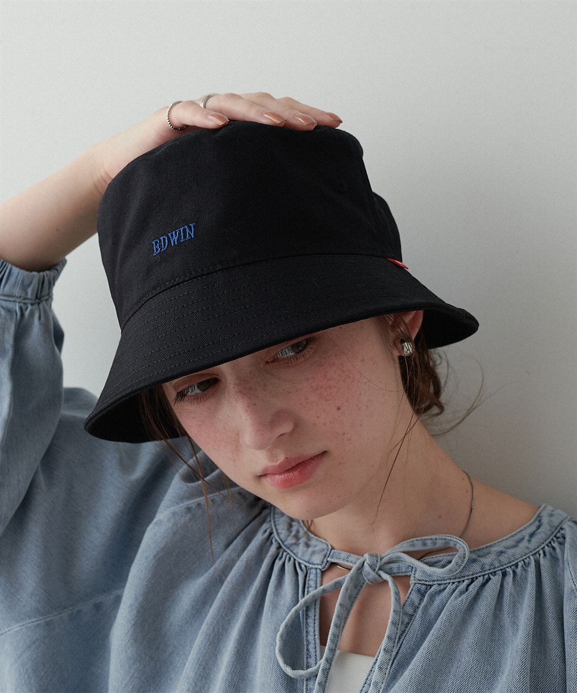HATMIKKE 【EDWIN/エドウィン】配色ロゴ刺しゅうバケットハット_sub_12