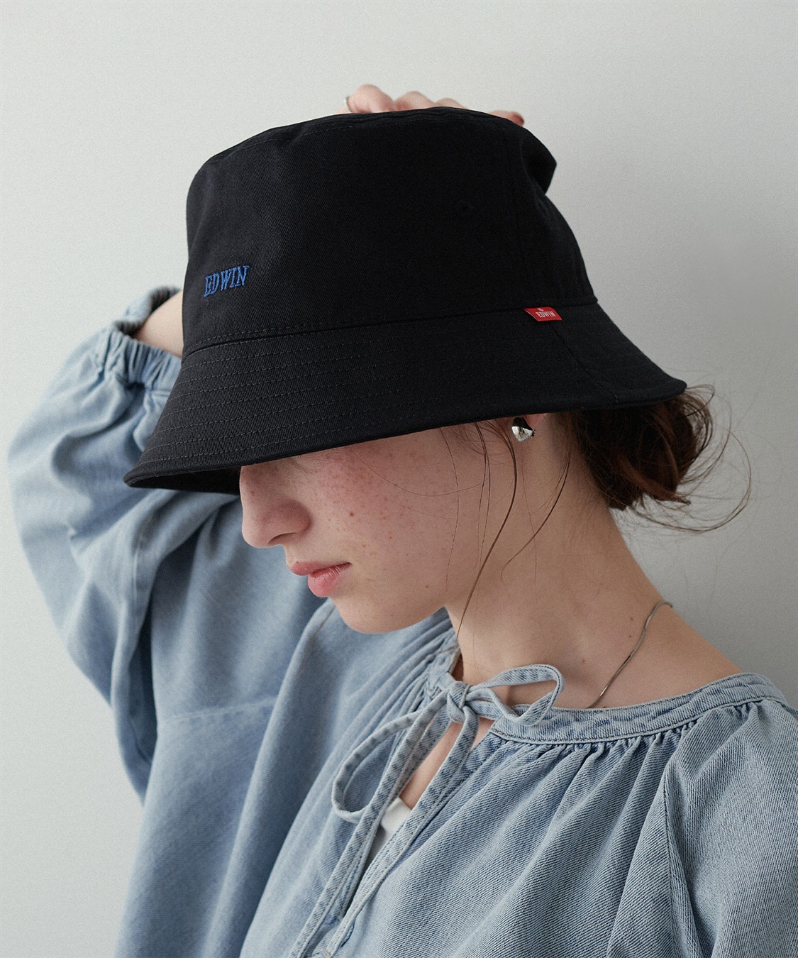 HATMIKKE 【EDWIN/エドウィン】配色ロゴ刺しゅうバケットハット_sub_13