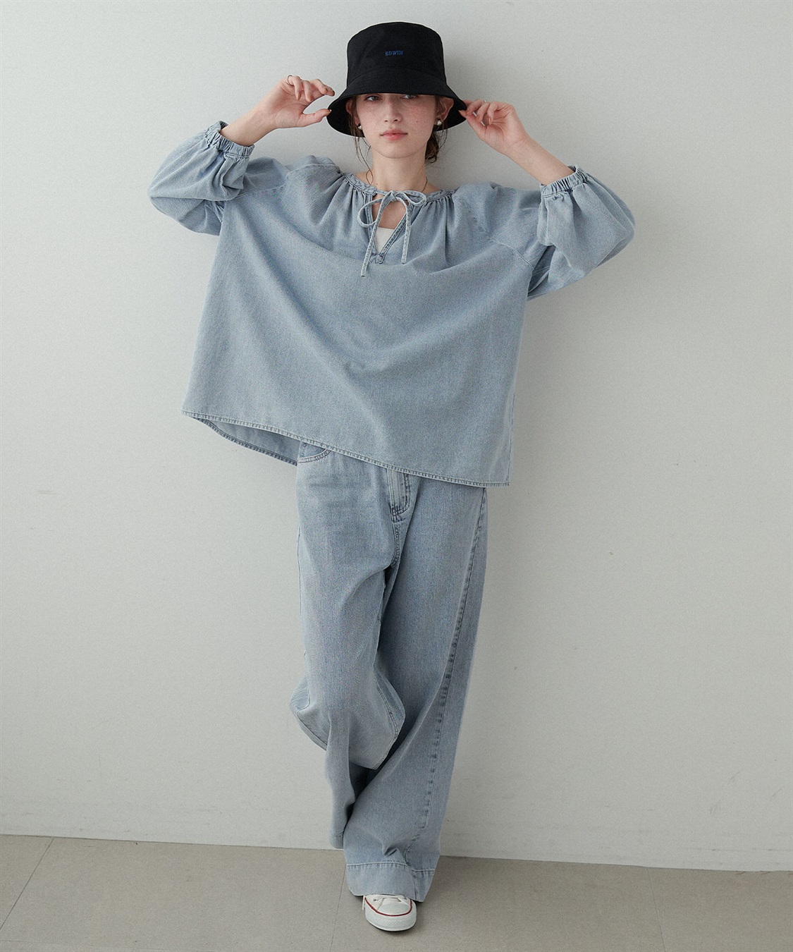 HATMIKKE 【EDWIN/エドウィン】配色ロゴ刺しゅうバケットハット_sub_16