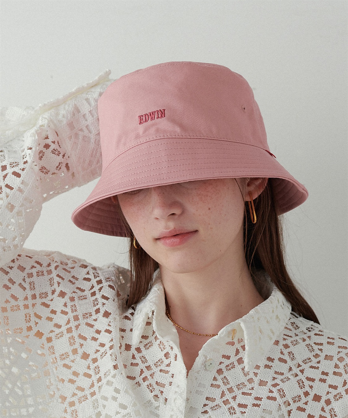 HATMIKKE 【EDWIN/エドウィン】配色ロゴ刺しゅうバケットハット_sub_24