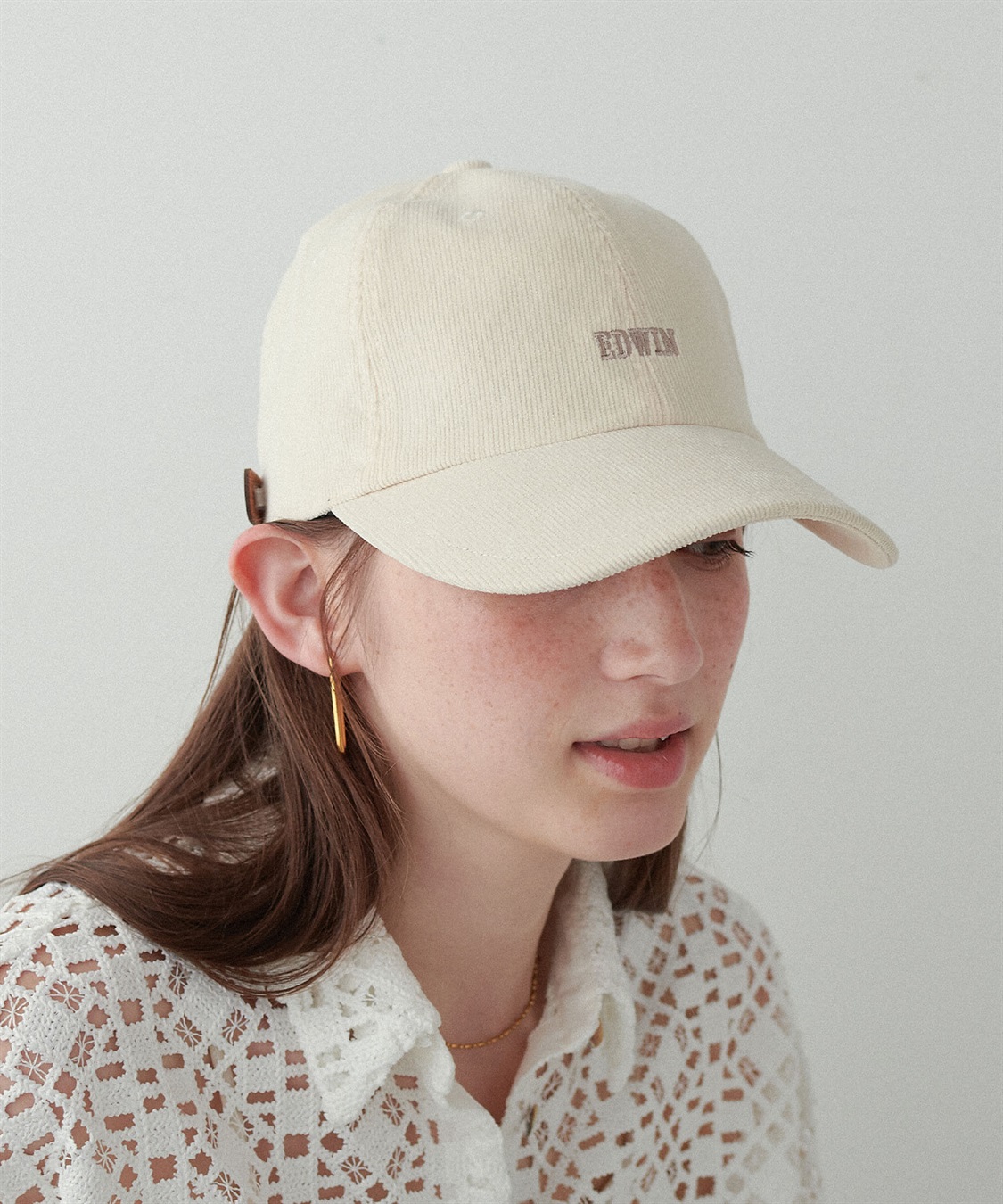 HATMIKKE 【EDWIN/エドウィン】コーデュロイ刺しゅうキャップ_sub_2