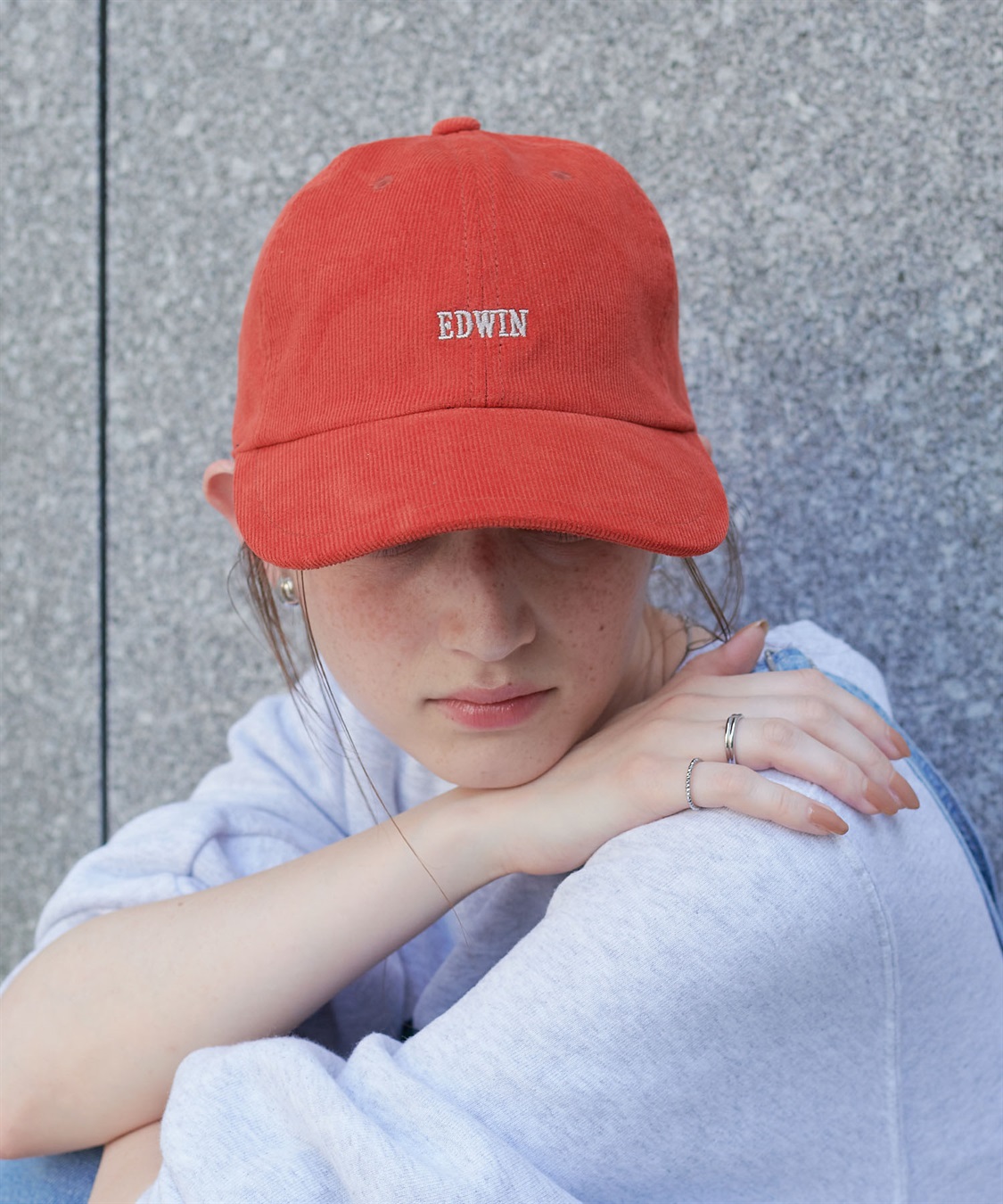 HATMIKKE 【EDWIN/エドウィン】コーデュロイ刺しゅうキャップ_sub_6