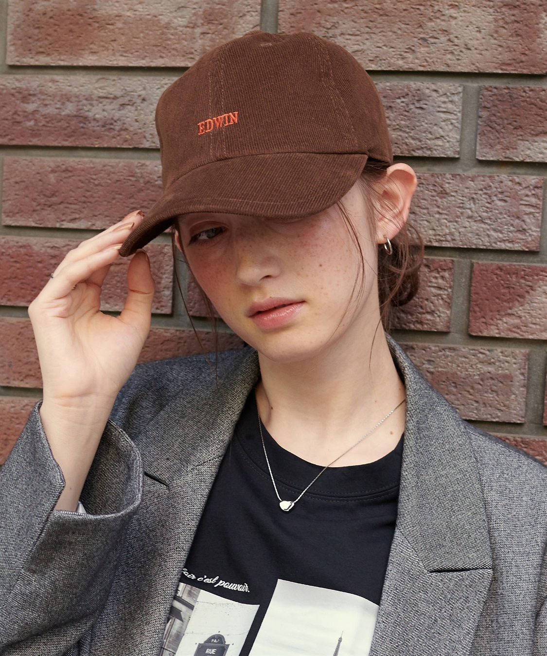 HATMIKKE 【EDWIN/エドウィン】コーデュロイ刺しゅうキャップ_sub_20