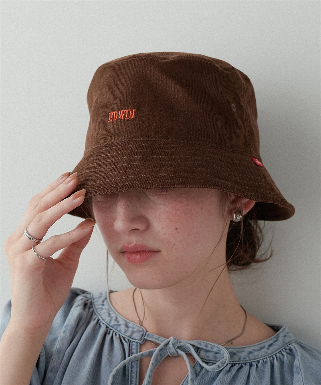 HATMIKKE 【EDWIN/エドウィン】コーデュロイ刺しゅうバケットハット_sub_6