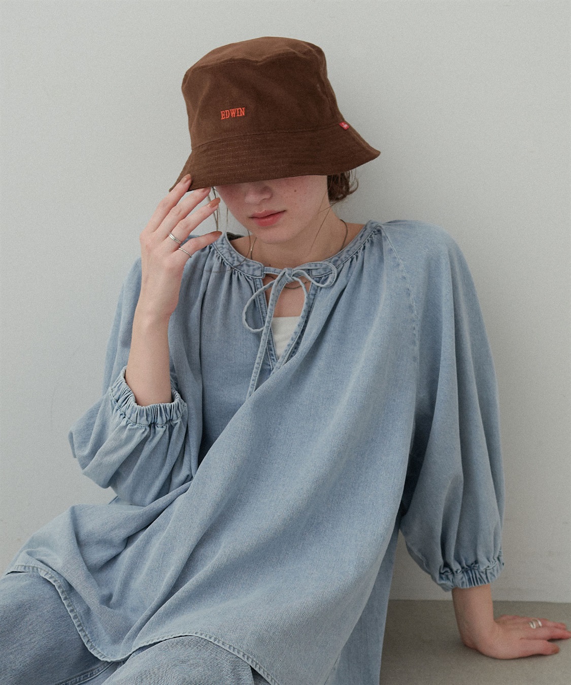 HATMIKKE 【EDWIN/エドウィン】コーデュロイ刺しゅうバケットハット_sub_9