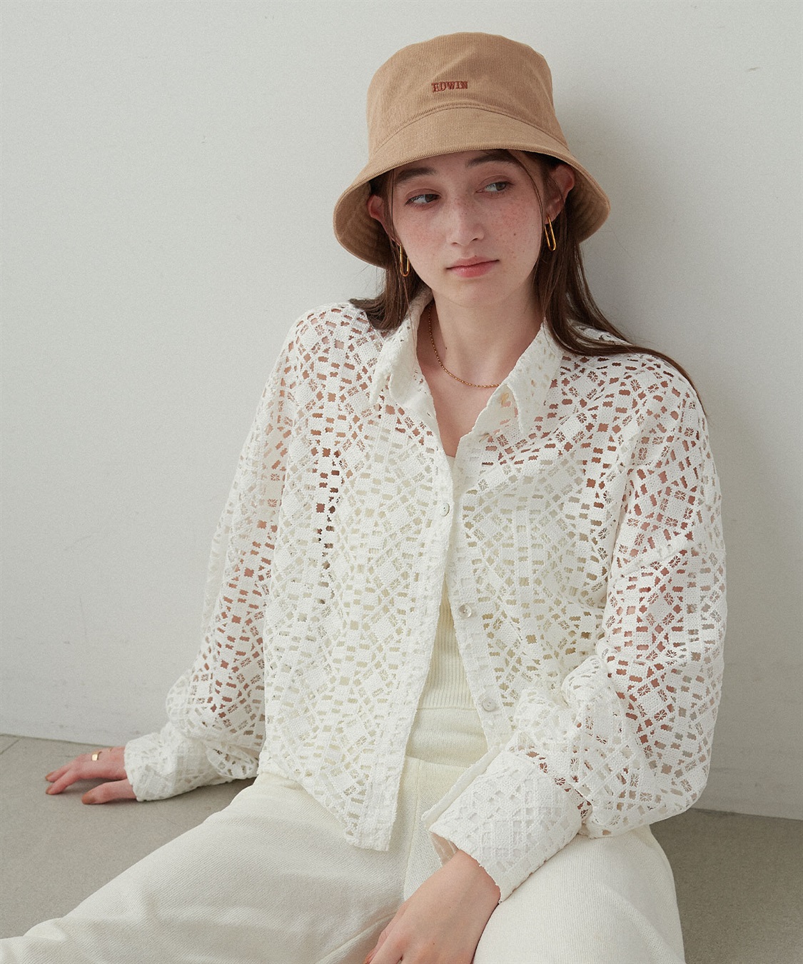 HATMIKKE 【EDWIN/エドウィン】コーデュロイ刺しゅうバケットハット_sub_17