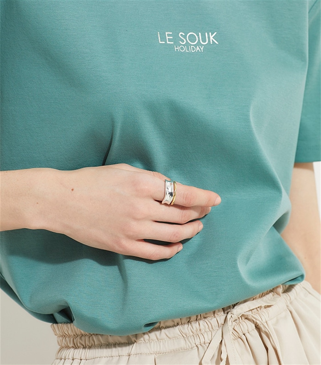 LE SOUK HOLIDAY ルスークロゴＴシャツ_sub_1