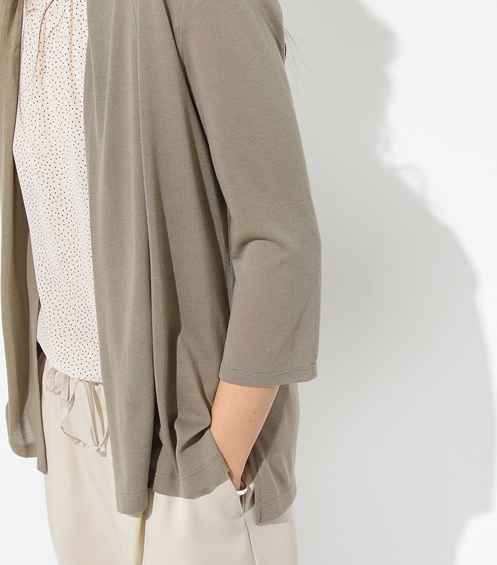 LE SOUK HOLIDAY ミドル丈ドレープカーディガン_sub_4