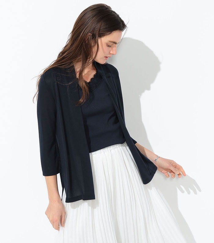 LE SOUK HOLIDAY ミドル丈ドレープカーディガン_sub_8