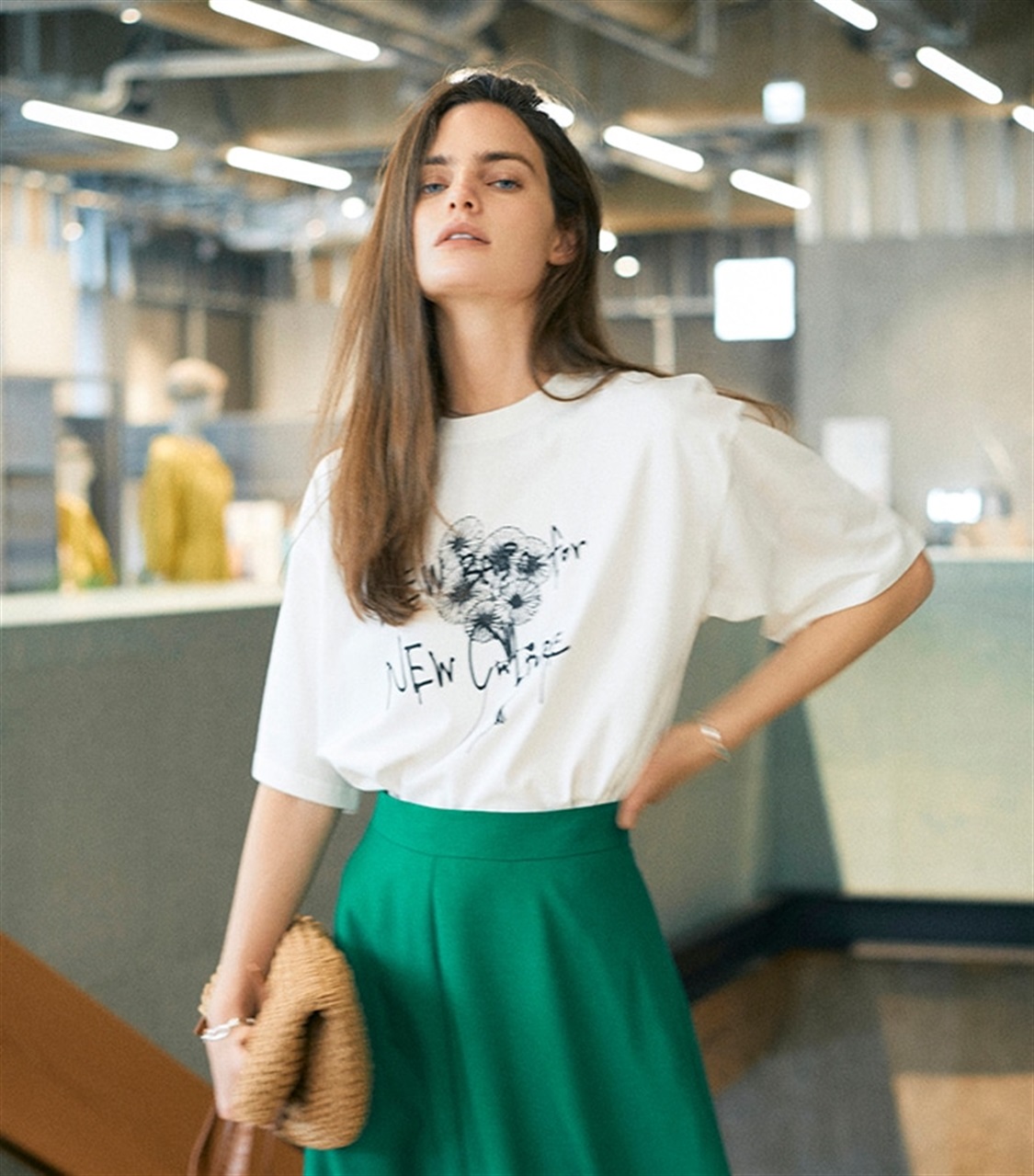 LE SOUK HOLIDAY koeコラボビックシルエットフラワープリントTシャツ_sub_3