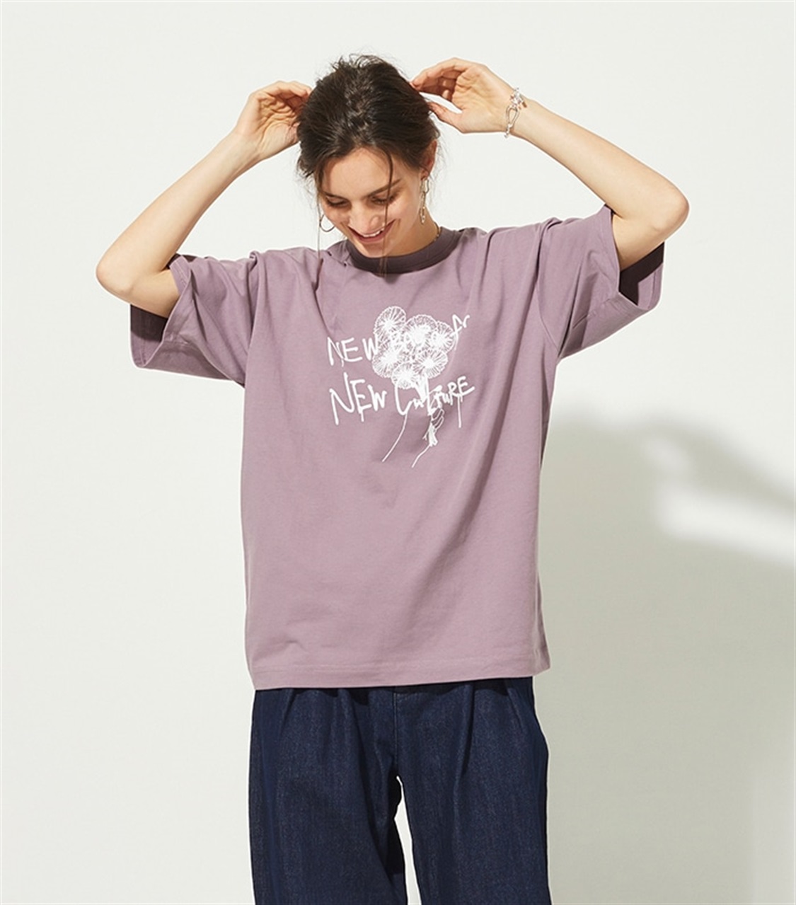 LE SOUK HOLIDAY koeコラボビックシルエットフラワープリントTシャツ_sub_4