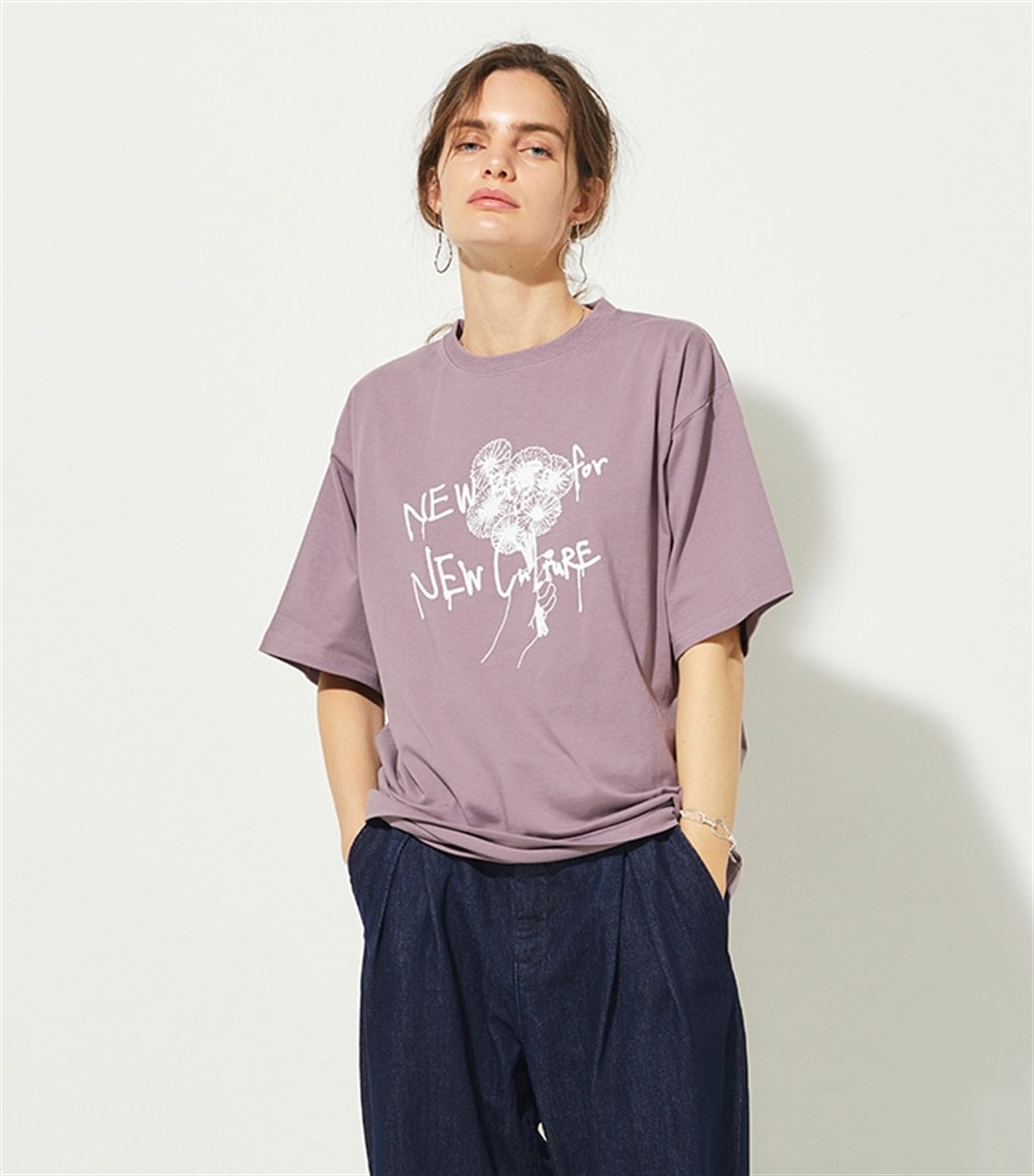 LE SOUK HOLIDAY koeコラボビックシルエットフラワープリントTシャツ_sub_5