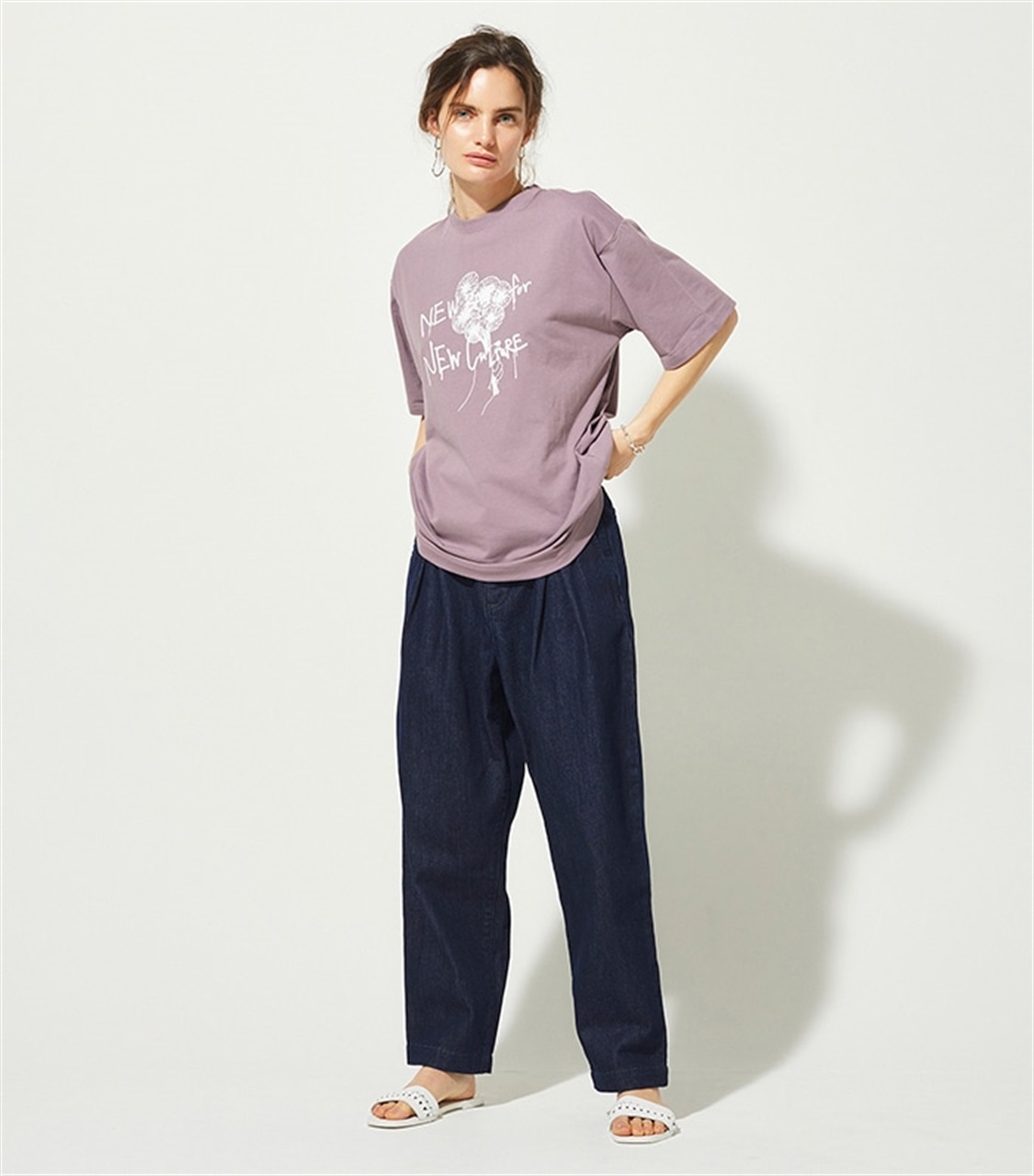 LE SOUK HOLIDAY koeコラボビックシルエットフラワープリントTシャツ_sub_6