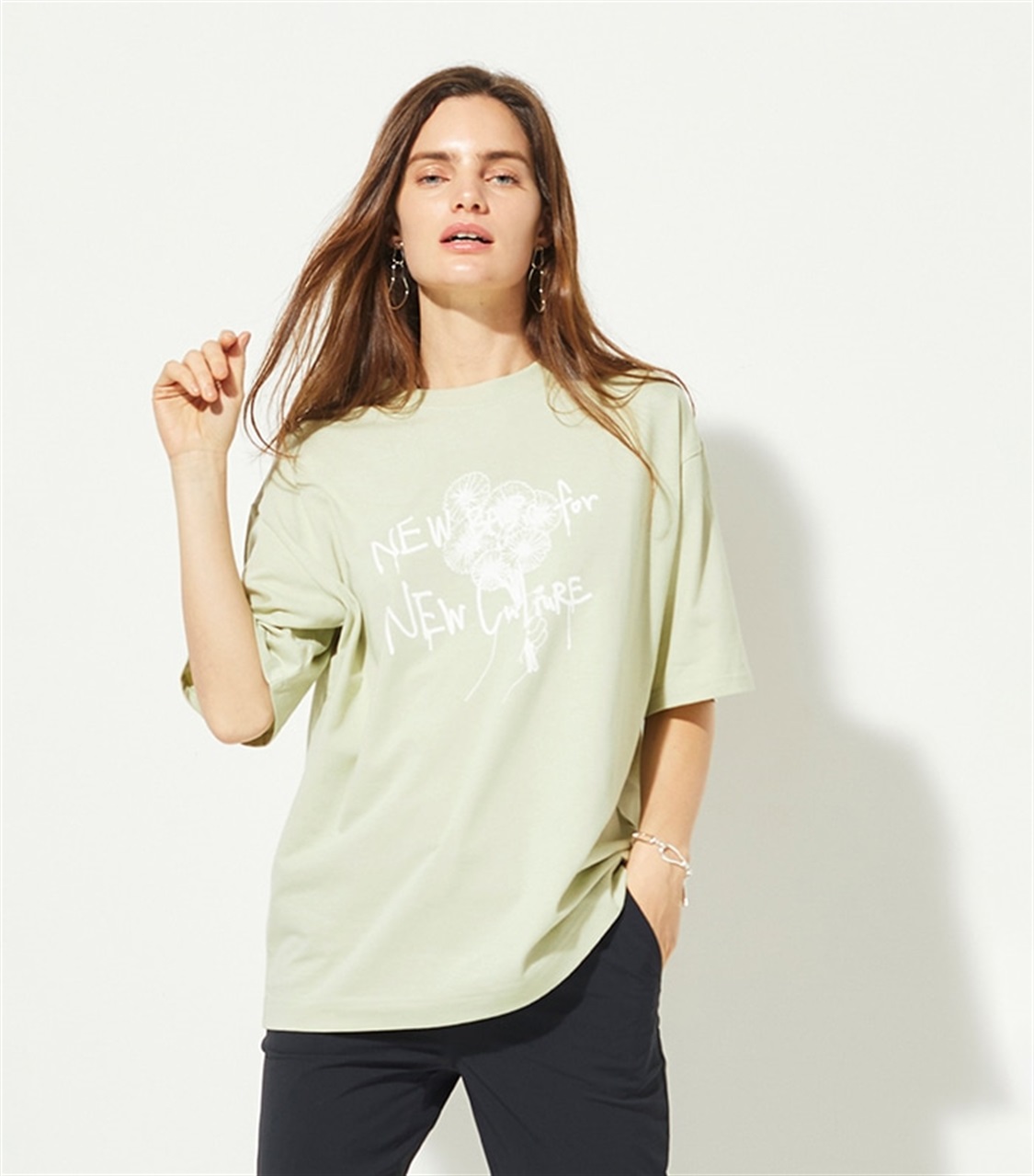 LE SOUK HOLIDAY koeコラボビックシルエットフラワープリントTシャツ_sub_8