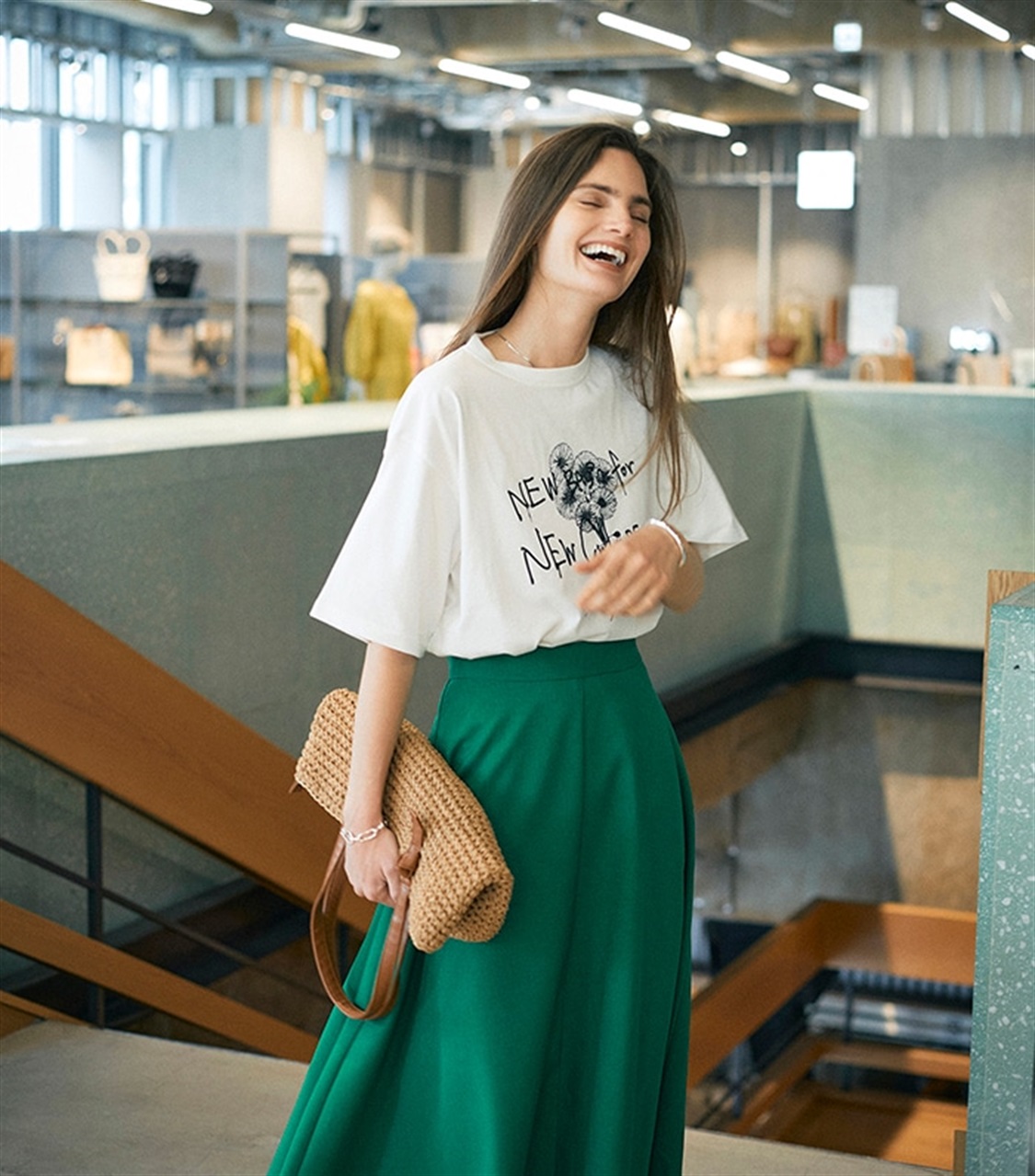 LE SOUK HOLIDAY koeコラボビックシルエットフラワープリントTシャツ_sub_9