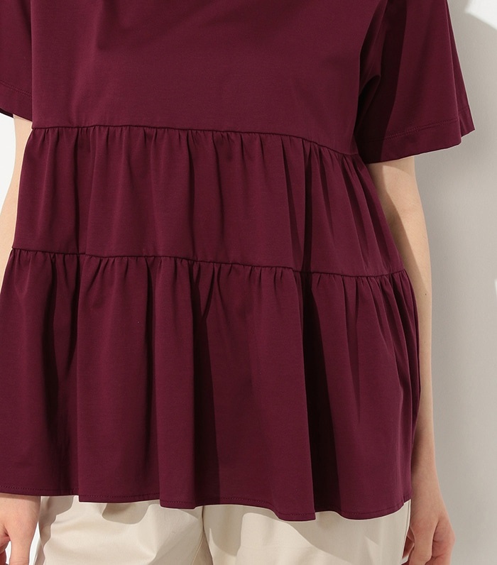 LE SOUK HOLIDAY ボートネックティアード半袖プルオーバー_sub_1