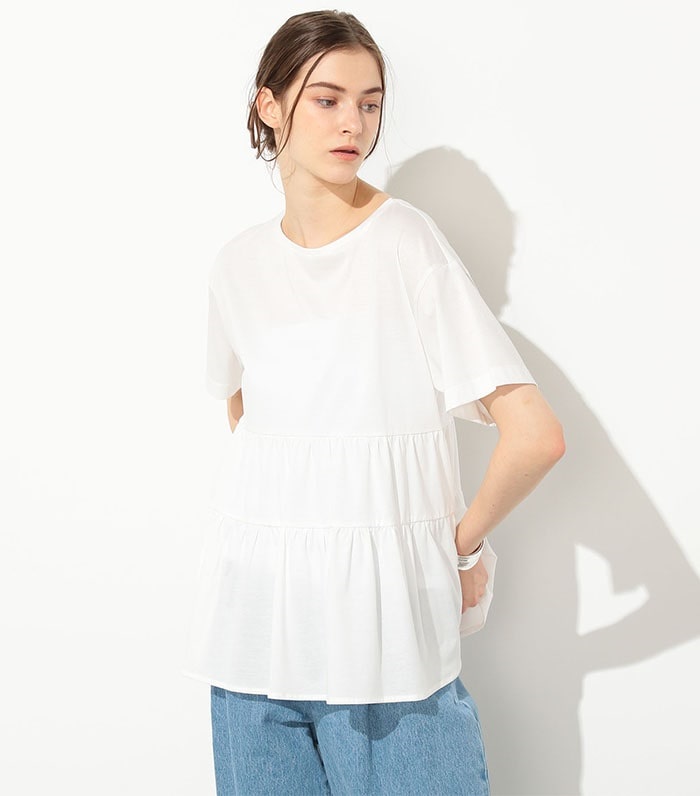 LE SOUK HOLIDAY ボートネックティアード半袖プルオーバー_sub_6