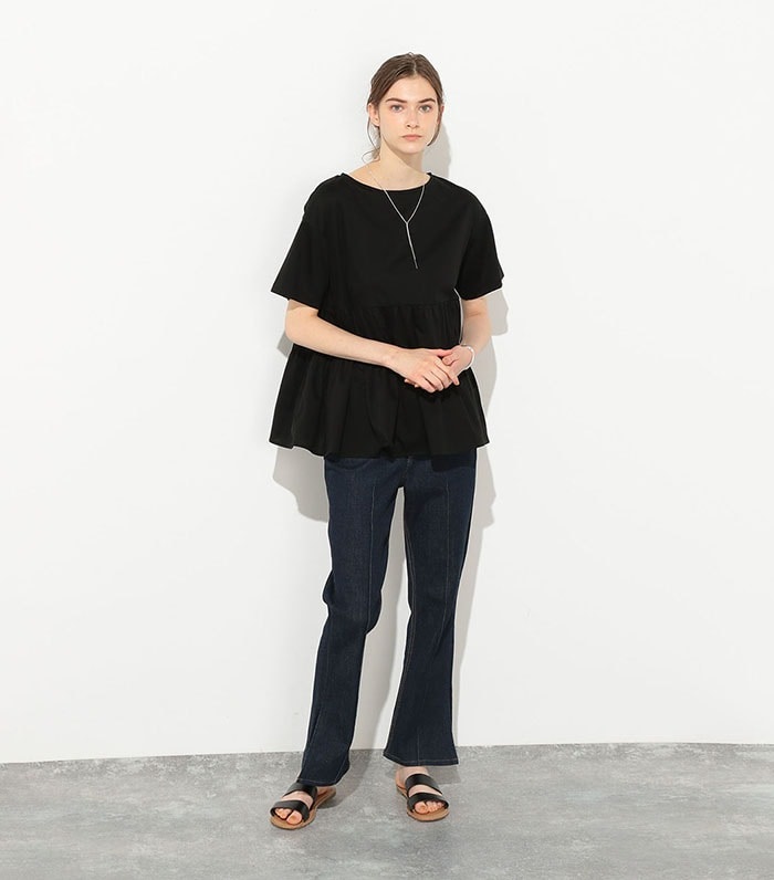 LE SOUK HOLIDAY ボートネックティアード半袖プルオーバー_sub_8