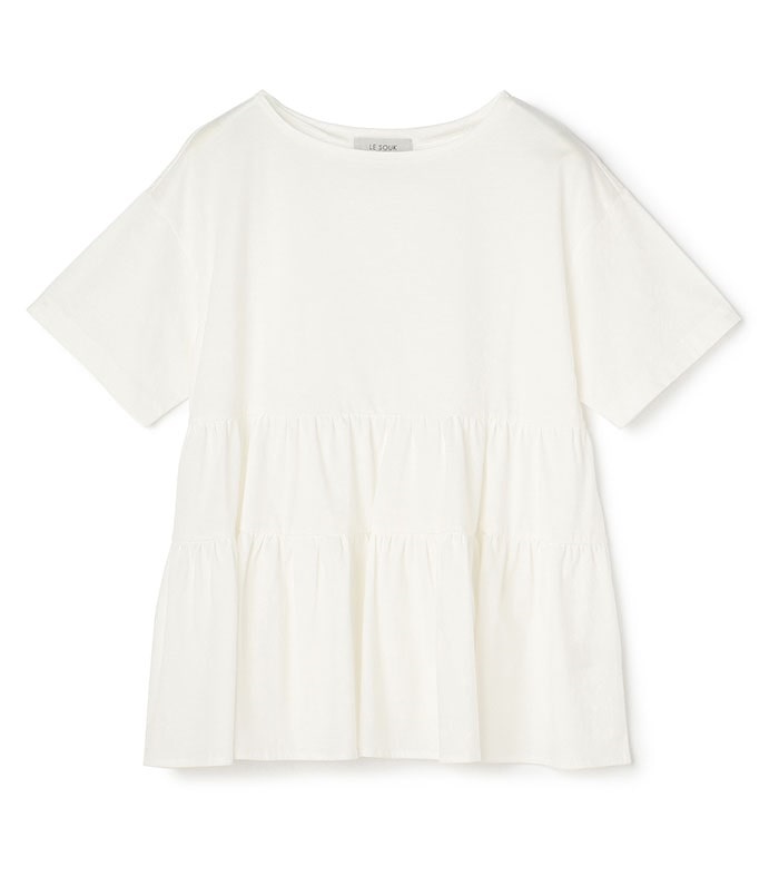 LE SOUK HOLIDAY ボートネックティアード半袖プルオーバー_sub_9