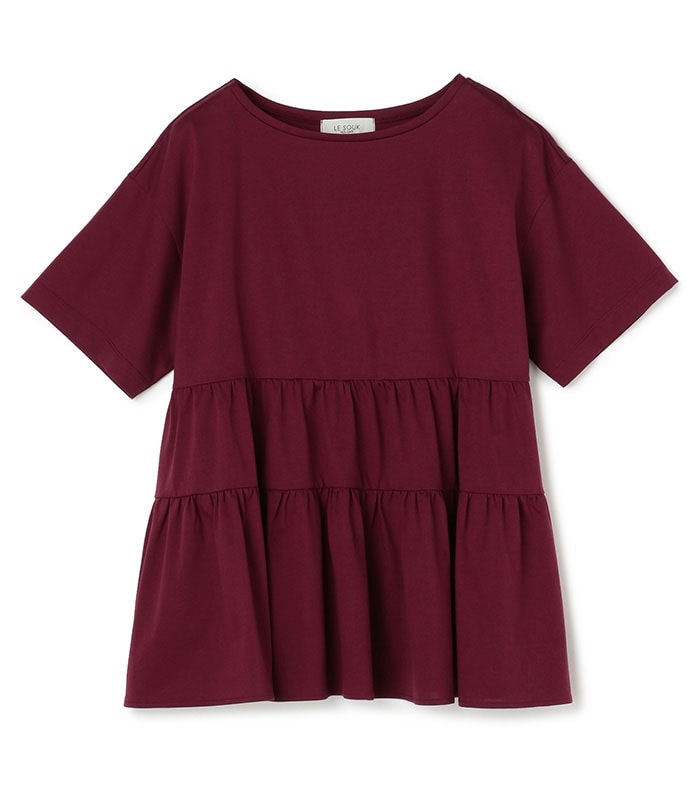 LE SOUK HOLIDAY ボートネックティアード半袖プルオーバー_sub_11