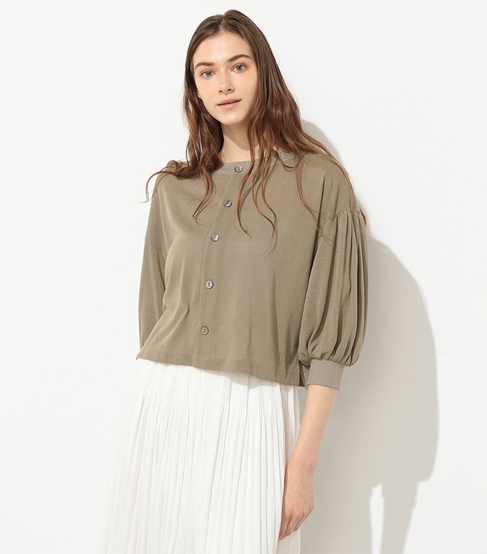 LE SOUK HOLIDAY 2WAYパフスリーブショート丈カーディガン_sub_4