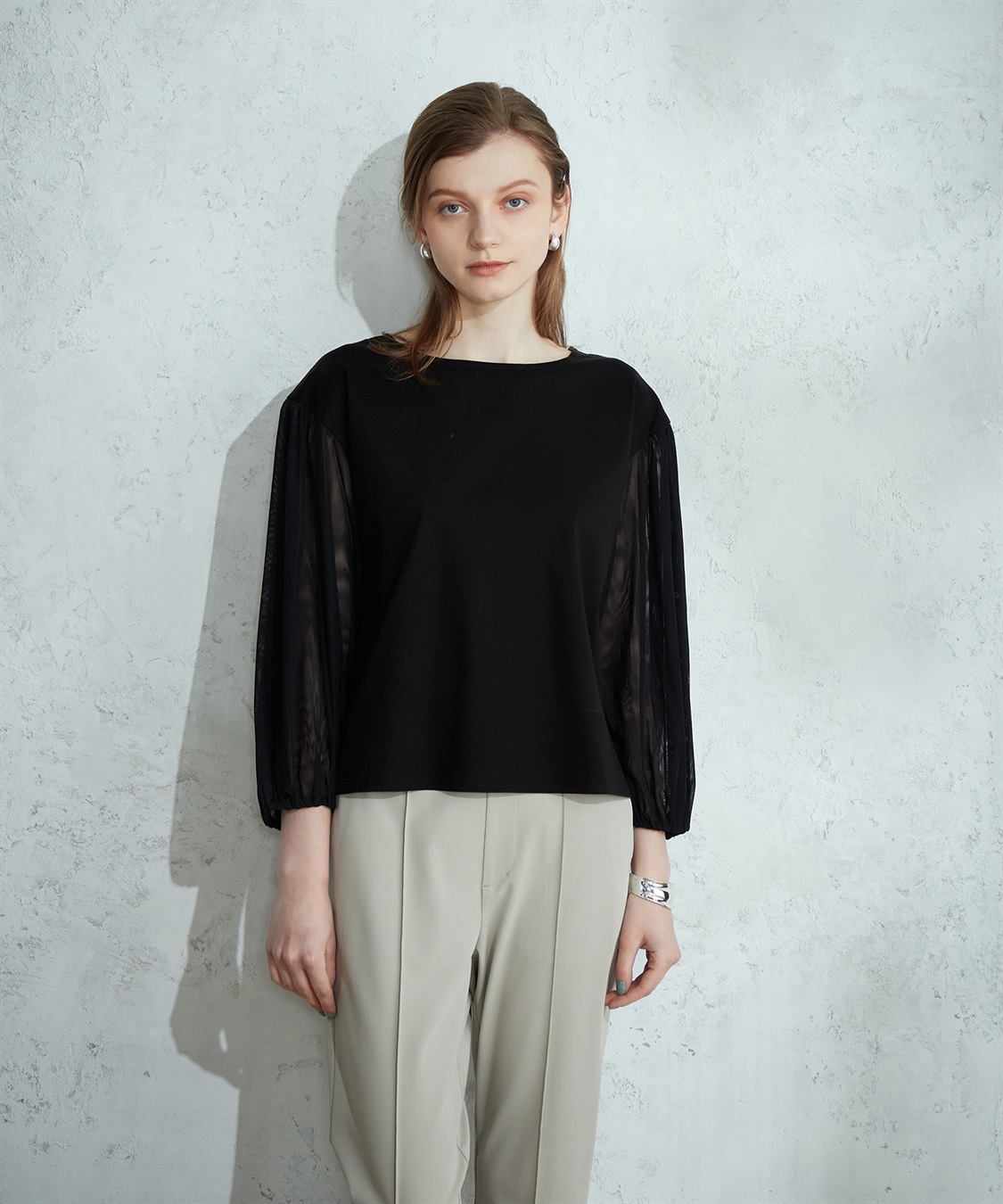 LE SOUK HOLIDAY チュールスリーブプルオーバー_sub_1