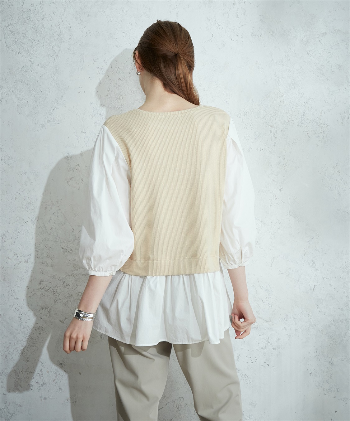 LE SOUK HOLIDAY フェイクレイヤードプルオーバー_sub_2