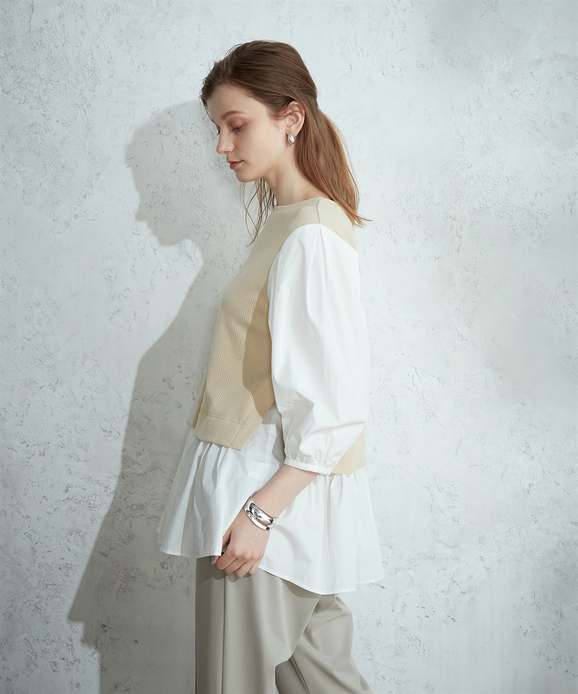 LE SOUK HOLIDAY フェイクレイヤードプルオーバー_sub_4