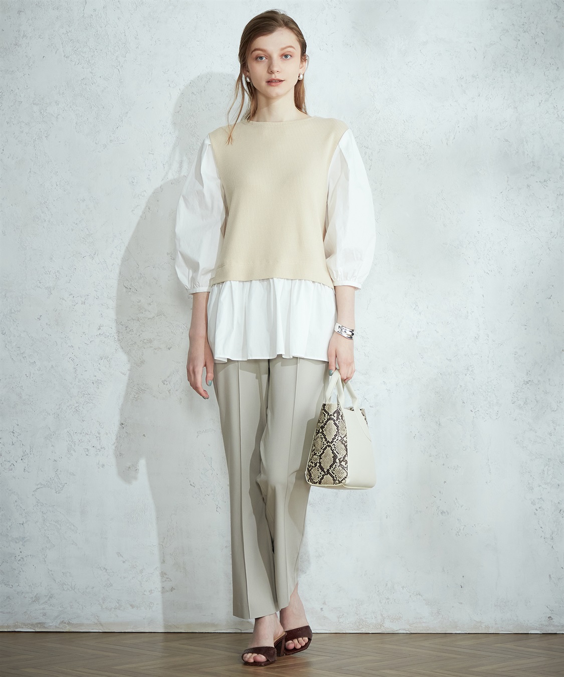 LE SOUK HOLIDAY フェイクレイヤードプルオーバー_sub_6