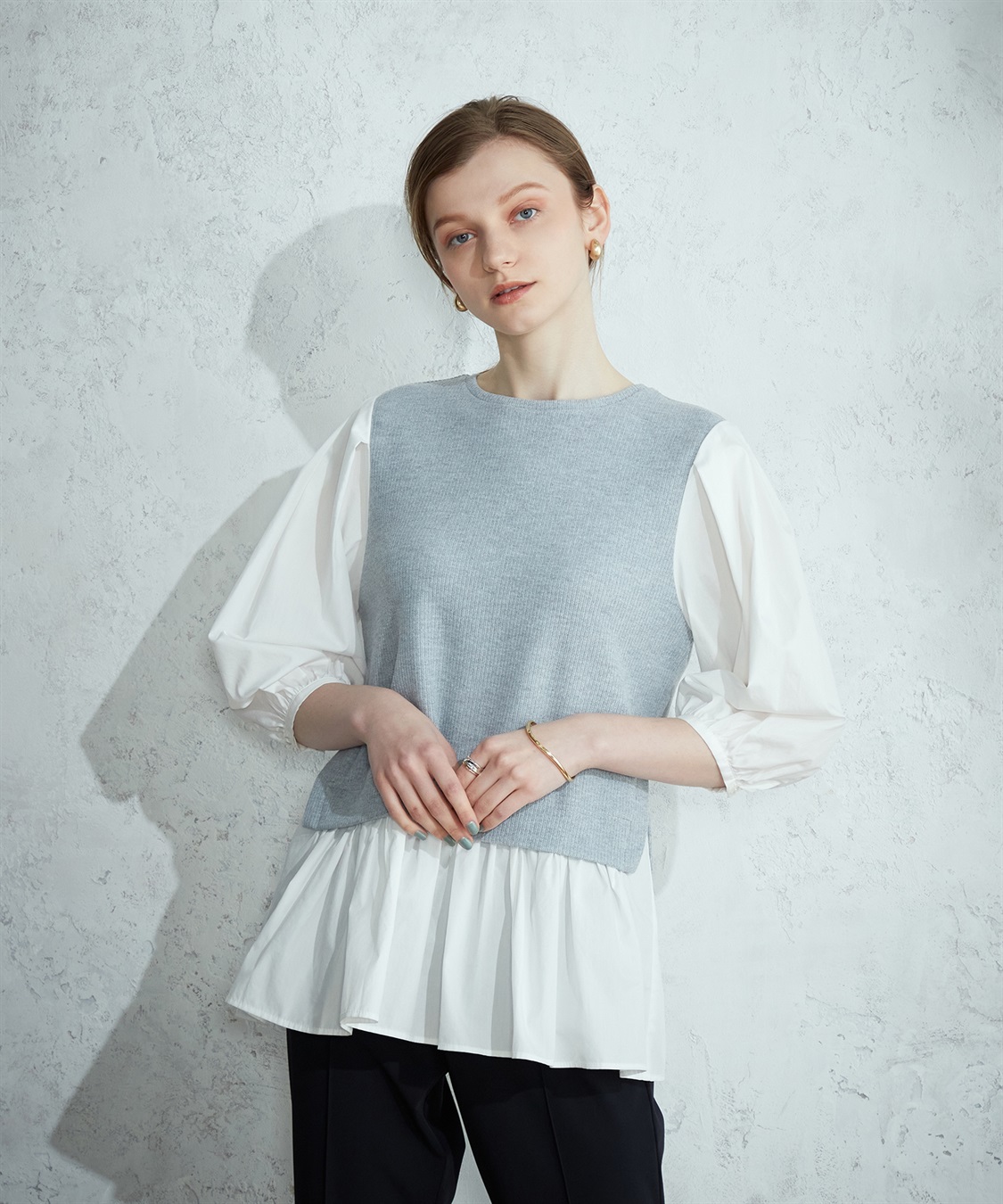 LE SOUK HOLIDAY フェイクレイヤードプルオーバー_sub_12