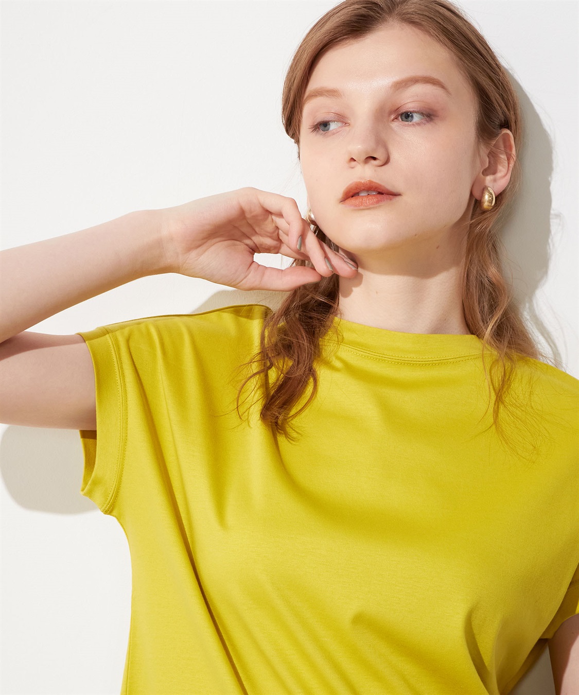 BRIEFING ダークグレー モックネックシャツ　レディースM Beno tシャツ マイクロスムース セミハイネック モックネック