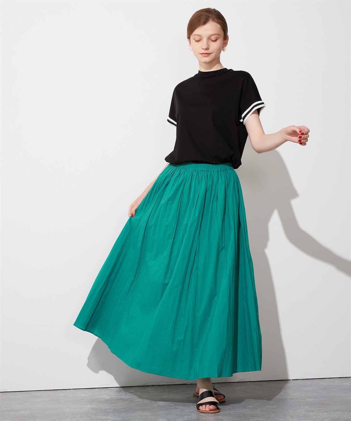 LE SOUK HOLIDAY 袖レースモックネックTシャツ_sub_3