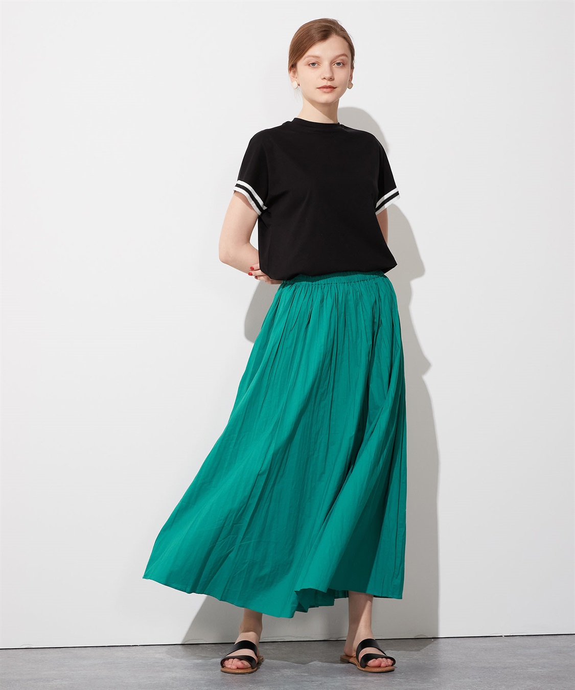 LE SOUK HOLIDAY 袖レースモックネックTシャツ_sub_4